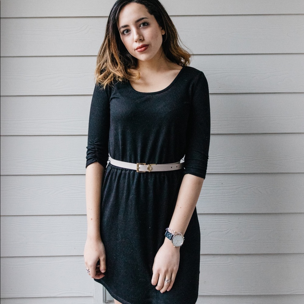 Black Dress with Belt Holes